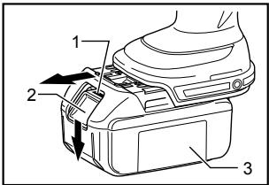 MAKITA BTW450 - Instalación o desmontaje del cartucho de bateria - 1