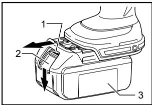 MAKITA BTW450 - Installing or removing battery cartridge - 1
