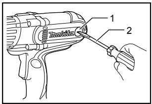MAKITA BTW450 - Replacing carbon brushes - 2