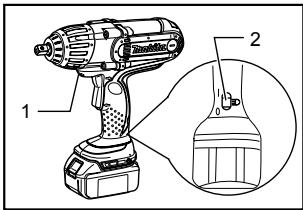 MAKITA BTW450 - Illuminación de la lámpara delantera - 1