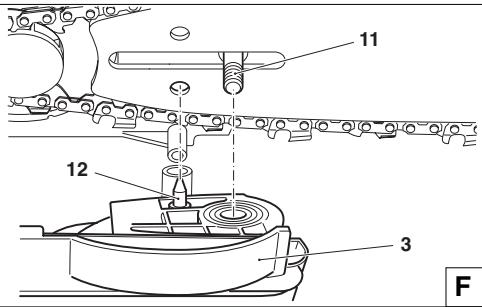 MAKITA ES2140A - Mounting the guide bar and saw chain - 4