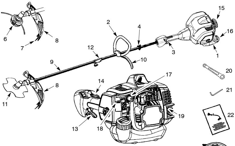 MCCULLOCH CABRIO 433L - DESCRIPTION DES PIECES - 1