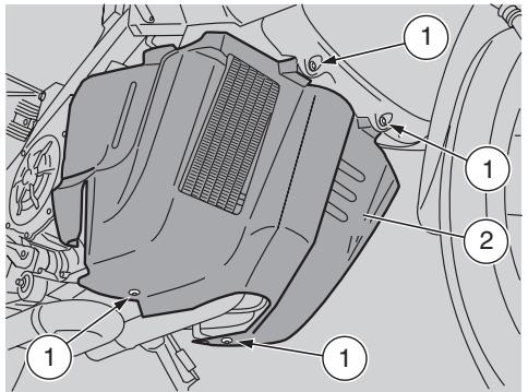 APRILIA ETV MILLE CAPONORD - ETV MILLE CAPONORD ABS - Positionnement du vehicule sur la bequille de soutien avant OPT - 1
