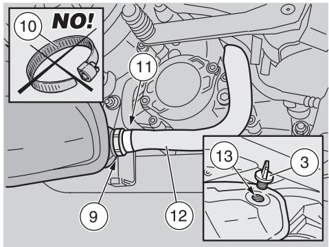 APRILIA ETV MILLE CAPONORD - ETV MILLE CAPONORD ABS - MOTORÖLFILTER AM BEHÄLTER REINIGEN - 1