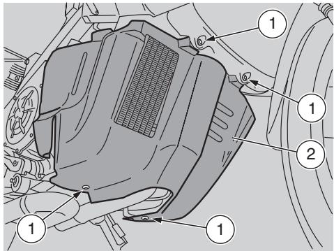 APRILIA ETV MILLE CAPONORD - ETV MILLE CAPONORD ABS - POSIZIONAMENTO DEL VEICOLO SUL CAVALLETTO DI SOSTEGNO ANTERIORE ORT - 2