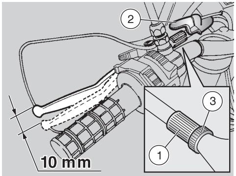 APRILIA ETX 125 - Réglage en hauteur du levier de frein arrière - 4
