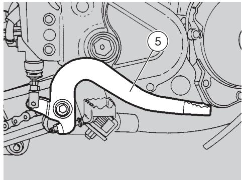 APRILIA ETX 125 - Réglage en hauteur du levier de frein arrière - 1