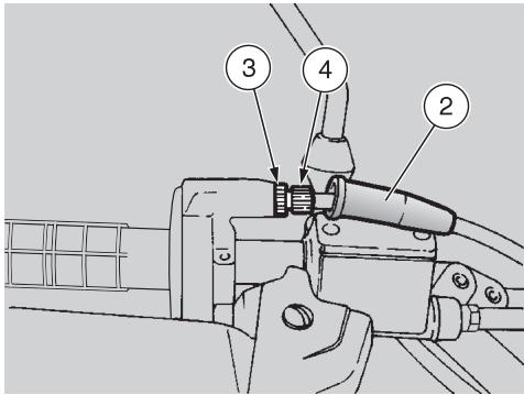 APRILIA ETX 125 - Manoeuvrer du côté droit du véhicule. - 3