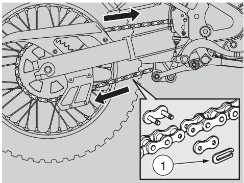 APRILIA ETX 125 - Contrôler le centrage de la roue. - 1