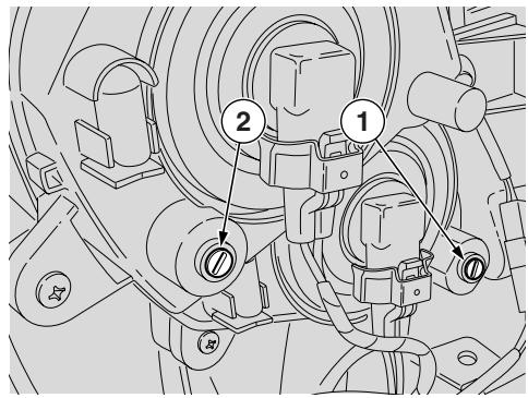 APRILIA RSV 1000R FACTORY - Um die Leuchtweite des vorderen Scheinwerfers einzustellen: - 1