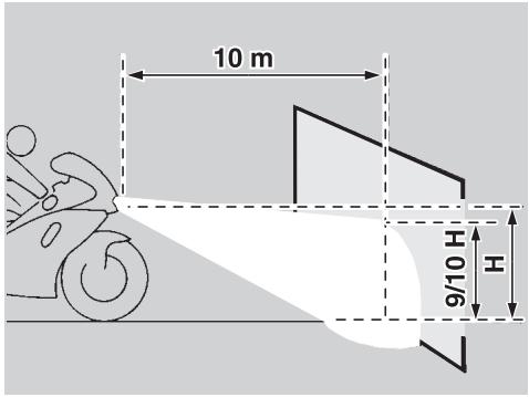 APRILIA RSV 1000R FACTORY - Reglage vertical du faisceau lumineux - 1