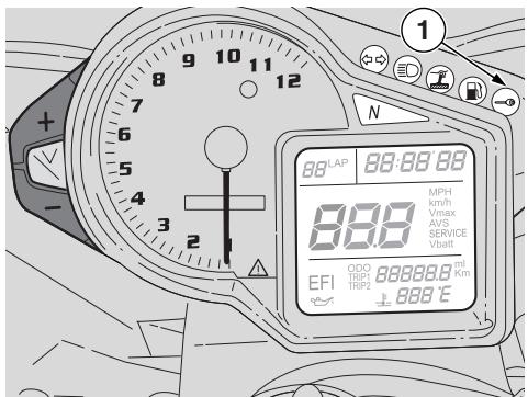 APRILIA RSV 1000R FACTORY - WICHTIG Das Immobilizersystem speichert bis zu vier Schlüsseln ab. - 1