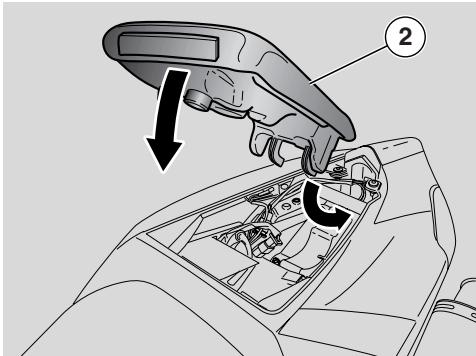 APRILIA RSV 1000R FACTORY - Deblocage/blocage de la protection du COFFRE a documents/trousse a OUTILS - 2