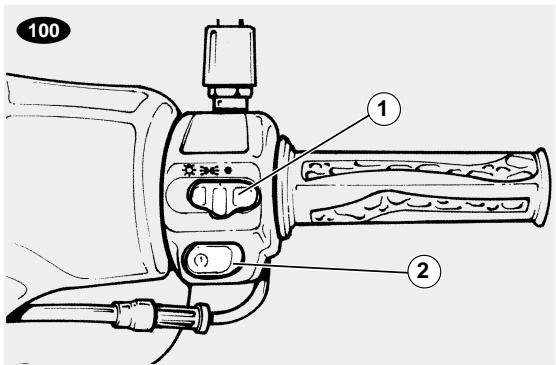 APRILIA SCARABEO 50 I.E 100 4T - COMMANDES SUR LE COTE GAUCHE DU GUIDON - 2