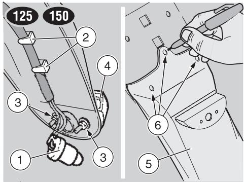 APRILIA SR 150 - Dépose du support de la plaque d'immatriculation - 1