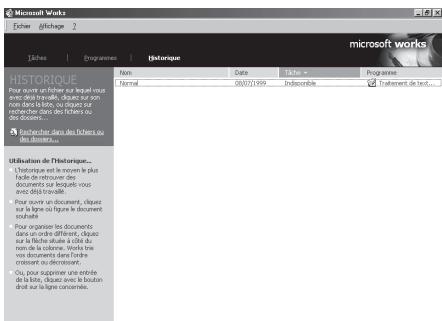 MICROSOFT MISE EN ROUTE DE WORKS 2000 - Ouverture d'un document existant - 1