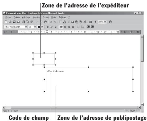 MICROSOFT MISE EN ROUTE DE WORKS 2000 - Création du document enveloppe - 1