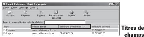 MICROSOFT MISE EN ROUTE DE WORKS 2000 - Tri des adresses - 1