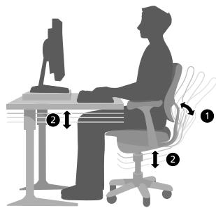 MICROSOFT WIRELESS OPTICAL DESKTOP 700 - To promote comfortable leg postures, try the following: - 1