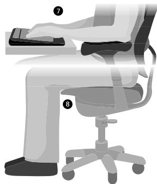 MICROSOFT WIRELESS OPTICAL DESKTOP 700 - To reduce the effects of low-impact forces on your body, try the following: - 1
