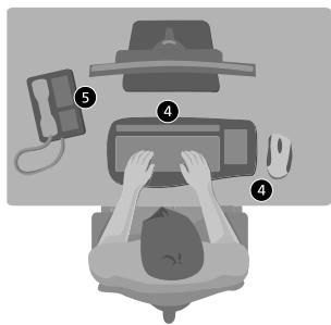 MICROSOFT WIRELESS OPTICAL DESKTOP 700 - To promote proper wrist and finger postures, try the following: - 1