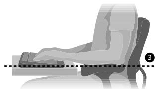 MICROSOFT WIRELESS OPTICAL DESKTOP 700 - To minimize reaching and to promote comfortable shoulder and arm postures, try the following: - 1
