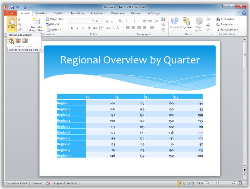 MICROSOFT POWERPOINT 2010 - Collage avec aperçu instantané - Nouveauté ! - 1