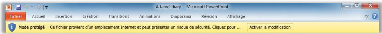MICROSOFT POWERPOINT 2010 - Mode protégé - Nouvelle ! - 1