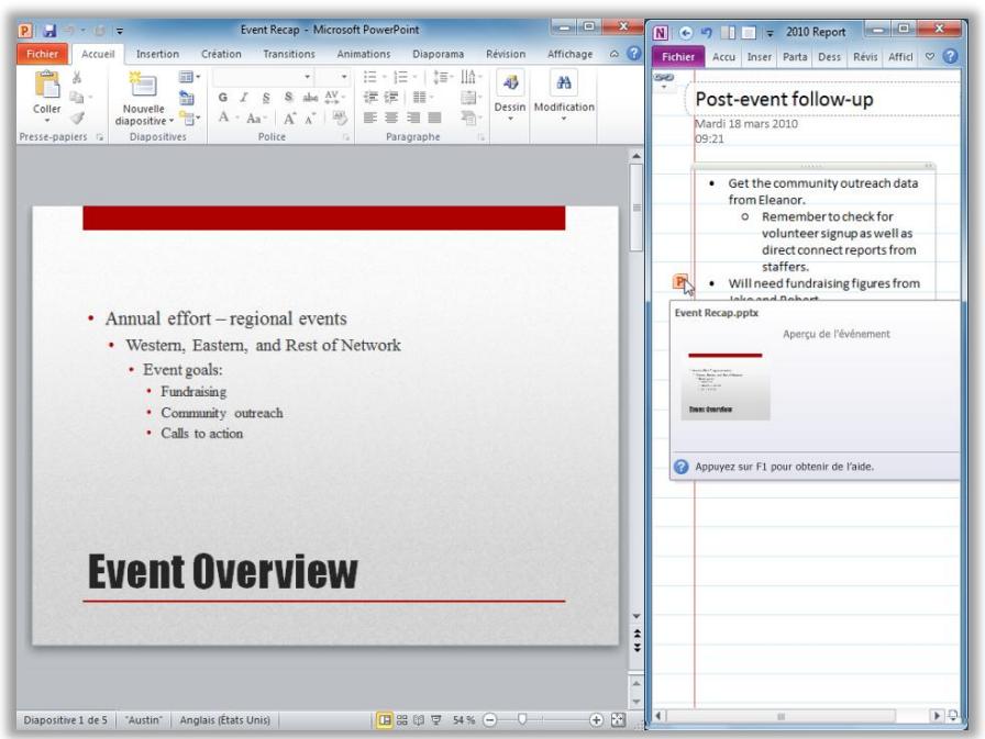 MICROSOFT POWERPOINT 2010 - Notes liées OneNote - Nouveauté ! - 1