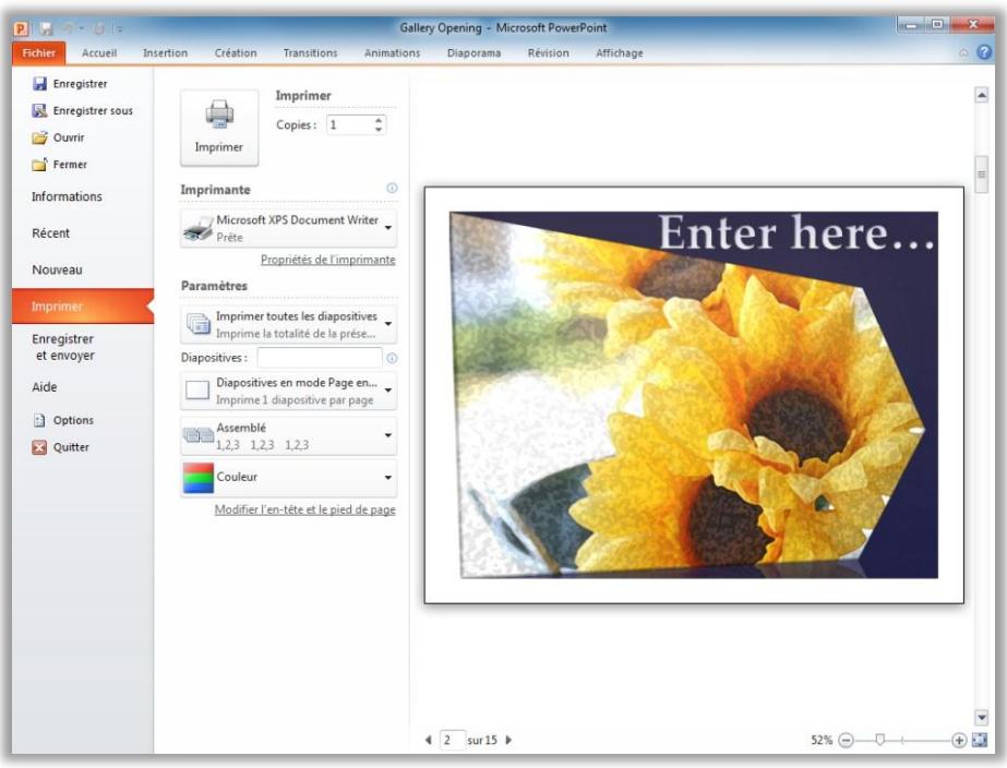 MICROSOFT POWERPOINT 2010 - Mode Microsoft Office Backstage - Nouveauté ! - 1