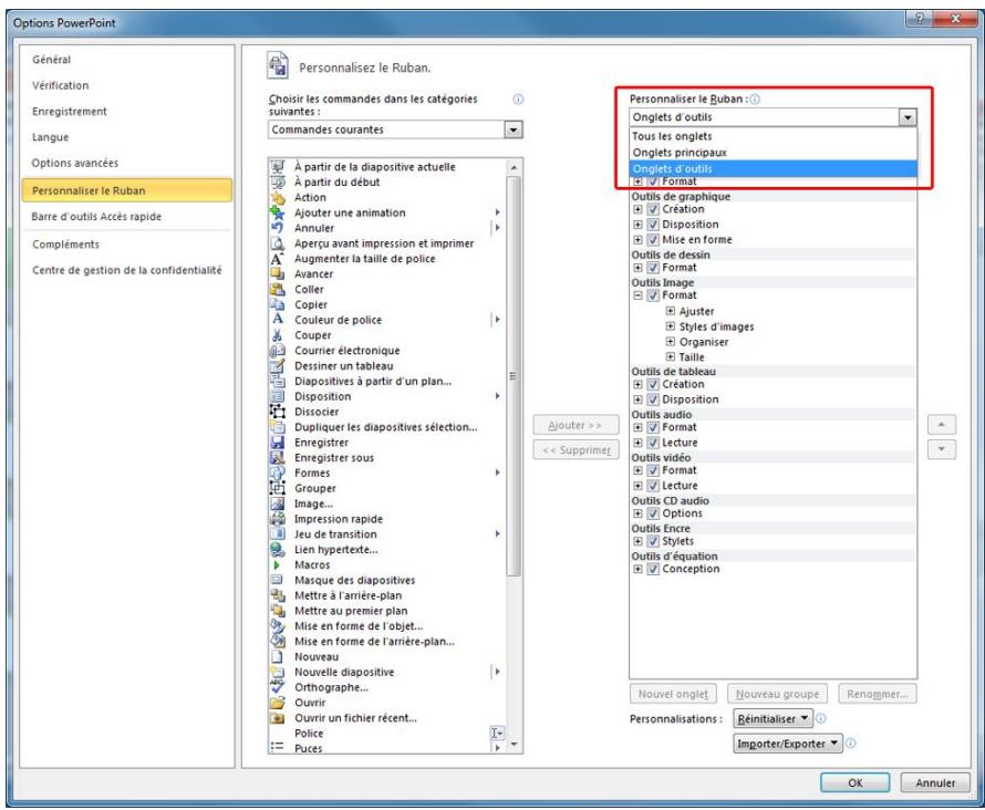 MICROSOFT POWERPOINT 2010 - Personnalisez le ruban - 1