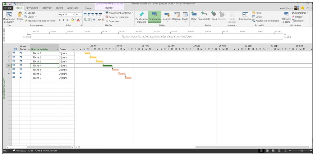 MICROSOFT PROJECT 2010 STANDARD - Tracer les séquences de tâches - 1