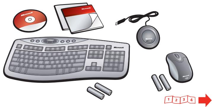 MICROSOFT WIRELESS OPTICAL DESKTOP 3000 - 4 - 4