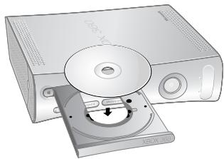 MICROSOFT XBOX 360 SLIM 4 GO,  XBOX360 ARCADE 4 GO - Para insertar un disco: - 1