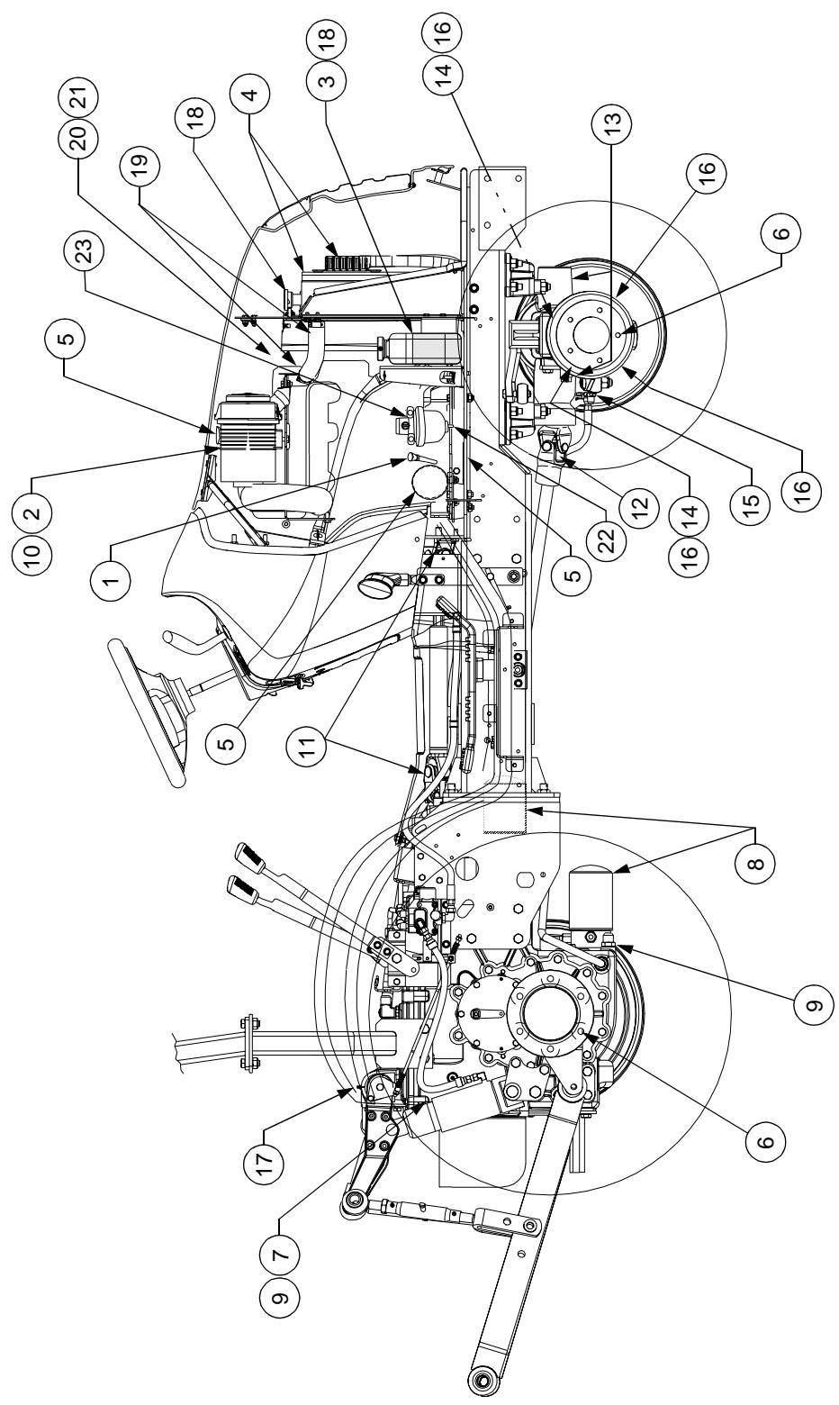 MTD CUBCADET 7000 - Tableau des points de lubrification et de maintenance - 1