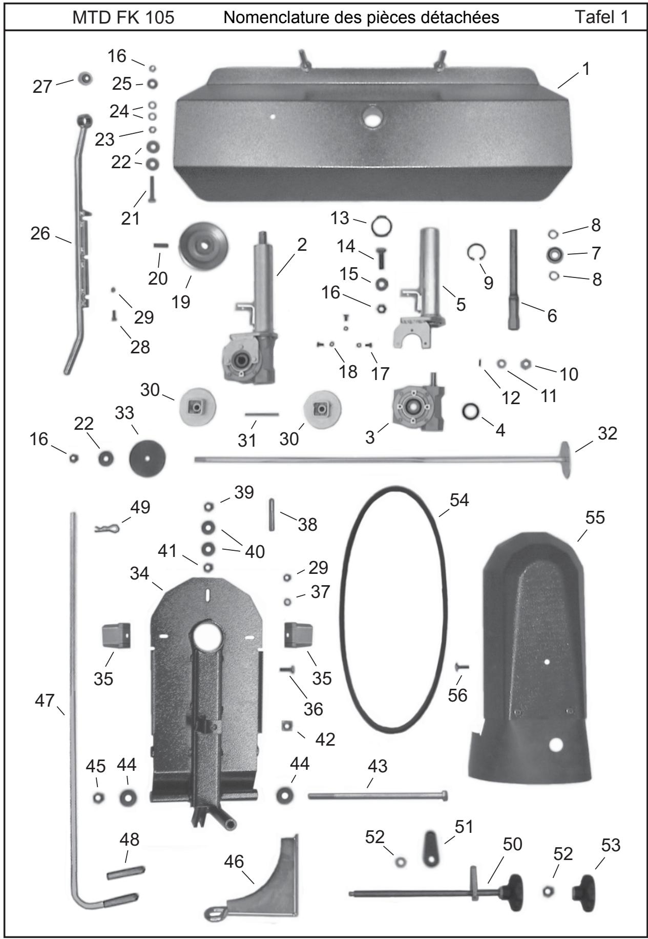 MTD FRONT SWEEPER FASTATTACHTM 48, 49, 500, 600, 700 - Commande de la balayeuse frontale - 3