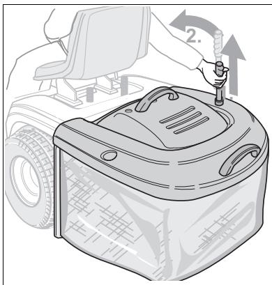 MTD GRASS CATCHER FOR LAWN TRACTORS 48, 49, 500 - Vider le bac de ramassage de l'herbe - 1