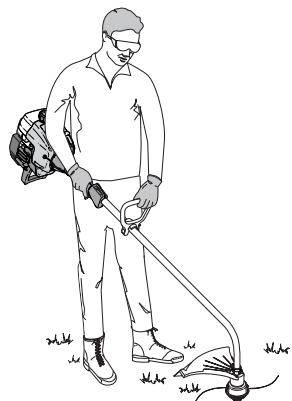 MTD 705R - HOLDING THE TRIMMER - 2