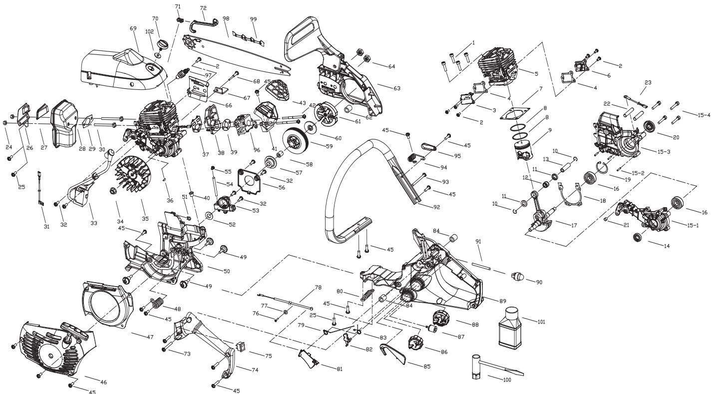 MTD EB358 - MODEL MS354 - 1
