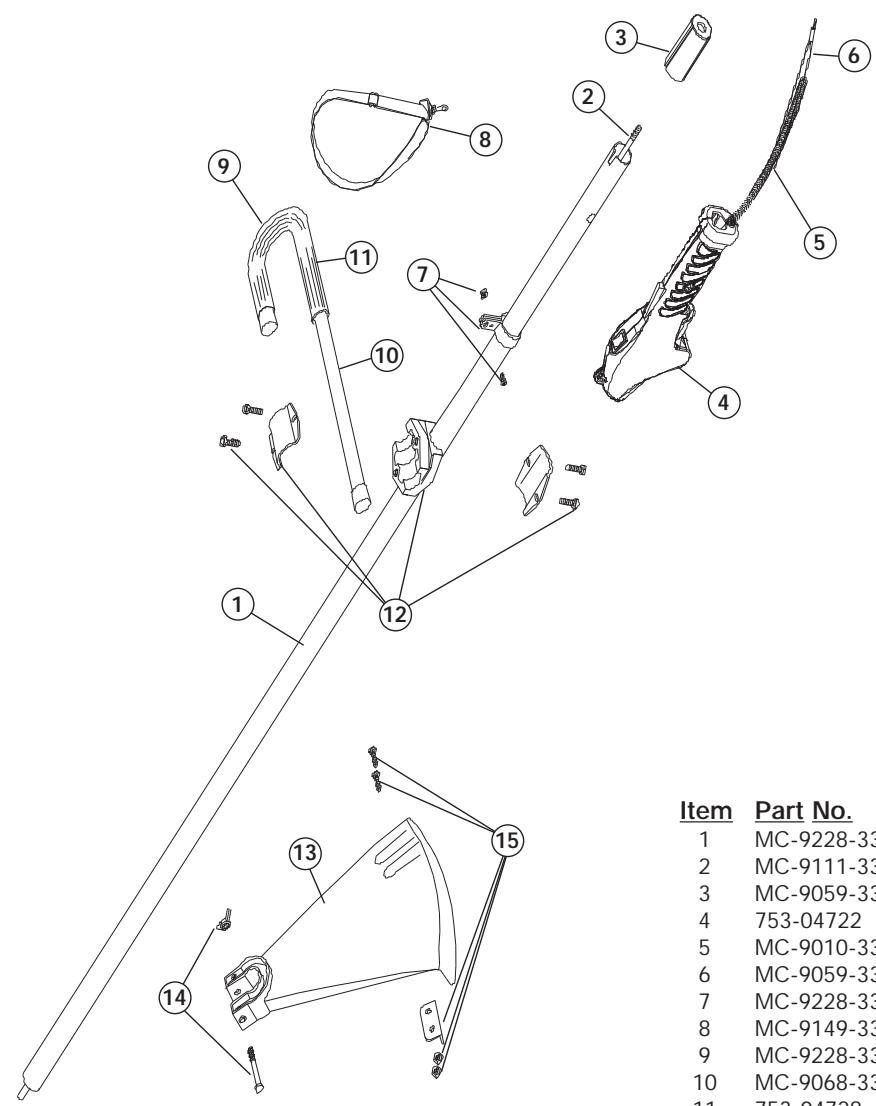 MTD MCT333707 - BOOM & TRIMMER PARTS - MODEL MCT333707 2-CYCLE GAS TRIMMER - 1