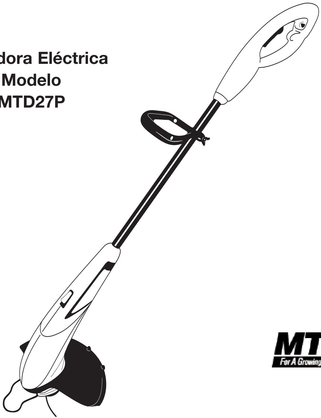 MTD 27P - Manuel del Dueño/Operador - 1