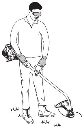 MTD TB10CS - HOLDING THE TRIMMER - 2