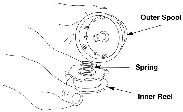 MTD TB10CS - Winding the Existing Inner Reel - 2