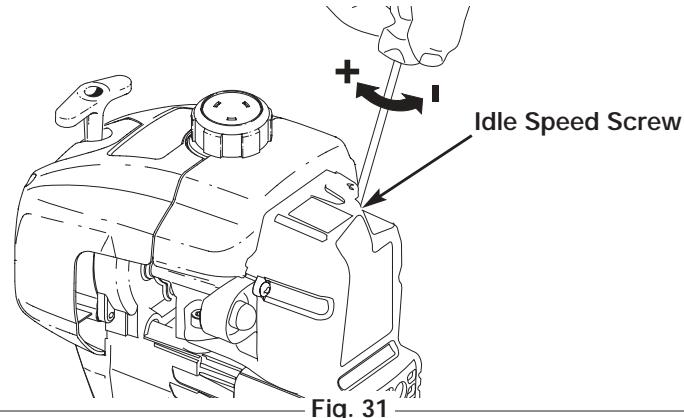 MTD TB15CS - Adjust Idle Speed Screw - 2