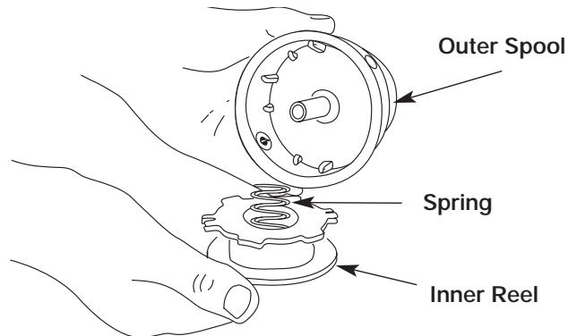 MTD TB15CS - Winding the Existing Inner Reel - 2