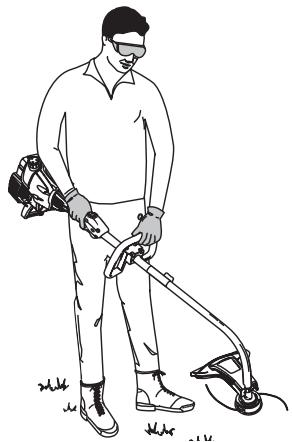 MTD TB20DC - HOLDING THE TRIMMER - 2