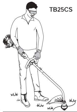 MTD TB25CS - HOLDING THE TRIMMER - 3