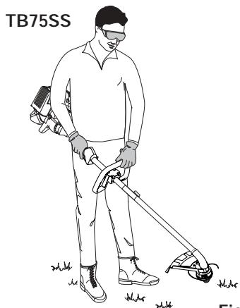 MTD TB25CS - HOLDING THE TRIMMER - 2