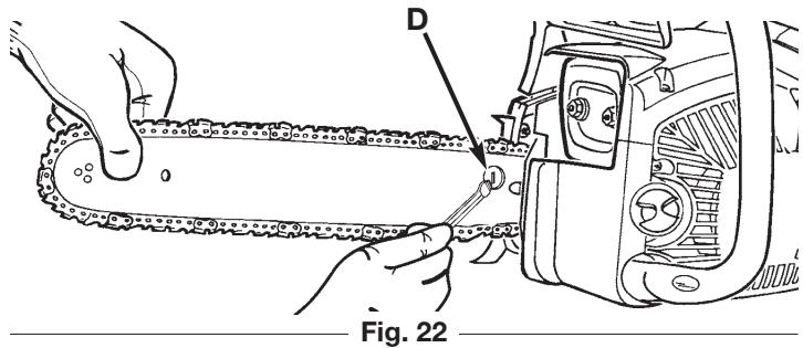 MTD TB4218CC - AJUSTES DE TENSION DE LA CADENA DE LA SIERRA - 2