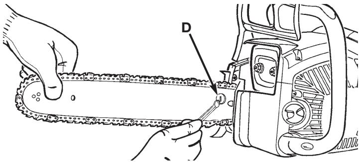 MTD TB4218CC - SAW CHAIN TENSION ADJUSTMENT - 2